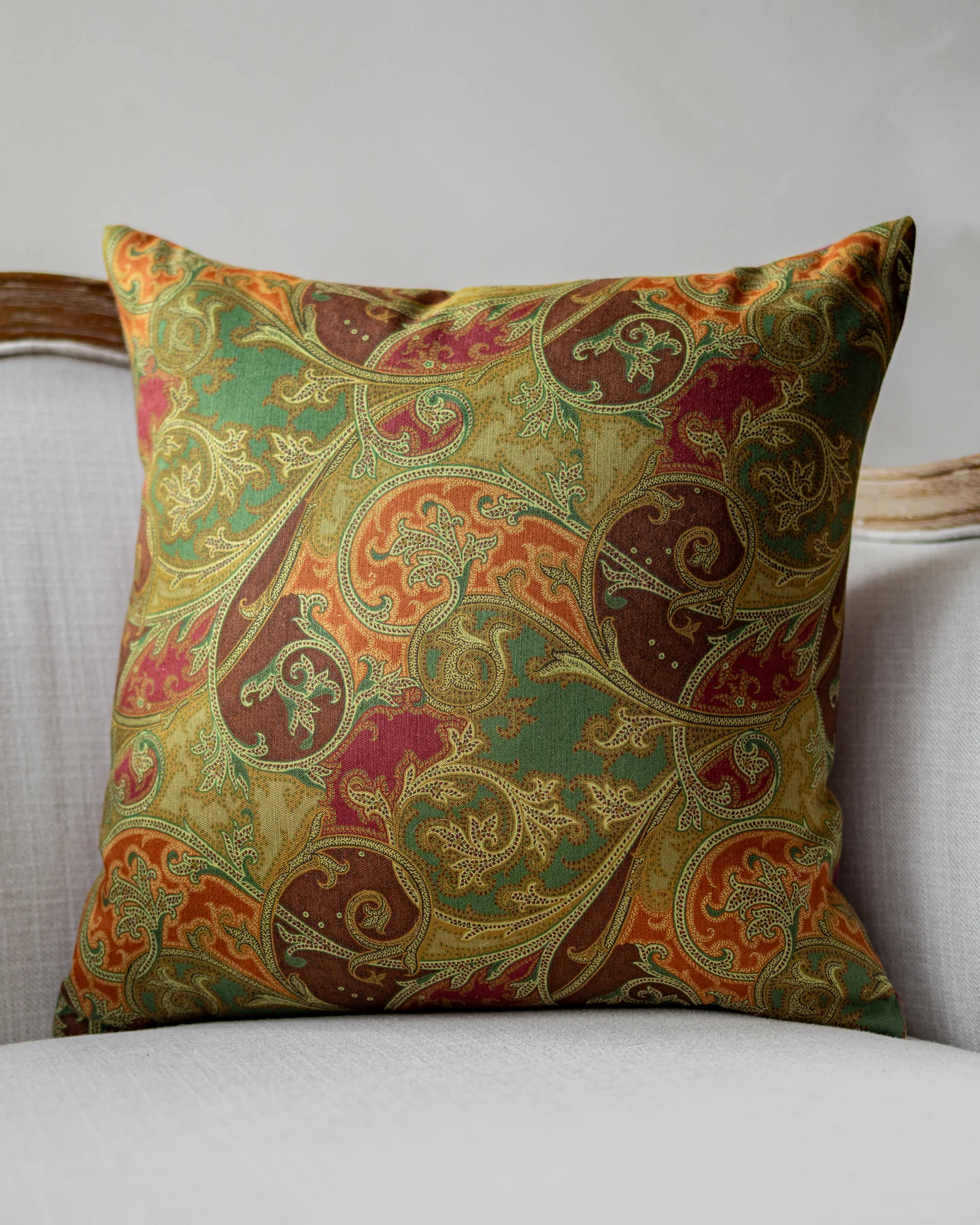 Phillip Green Paisley Throw Pillow - Image 2