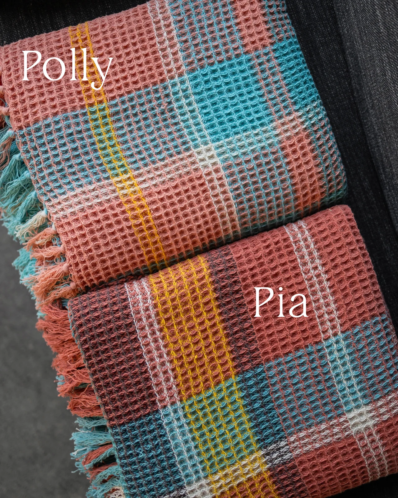 Polly Organic Cotton Waffle Knit Throw Blanket - Image 3