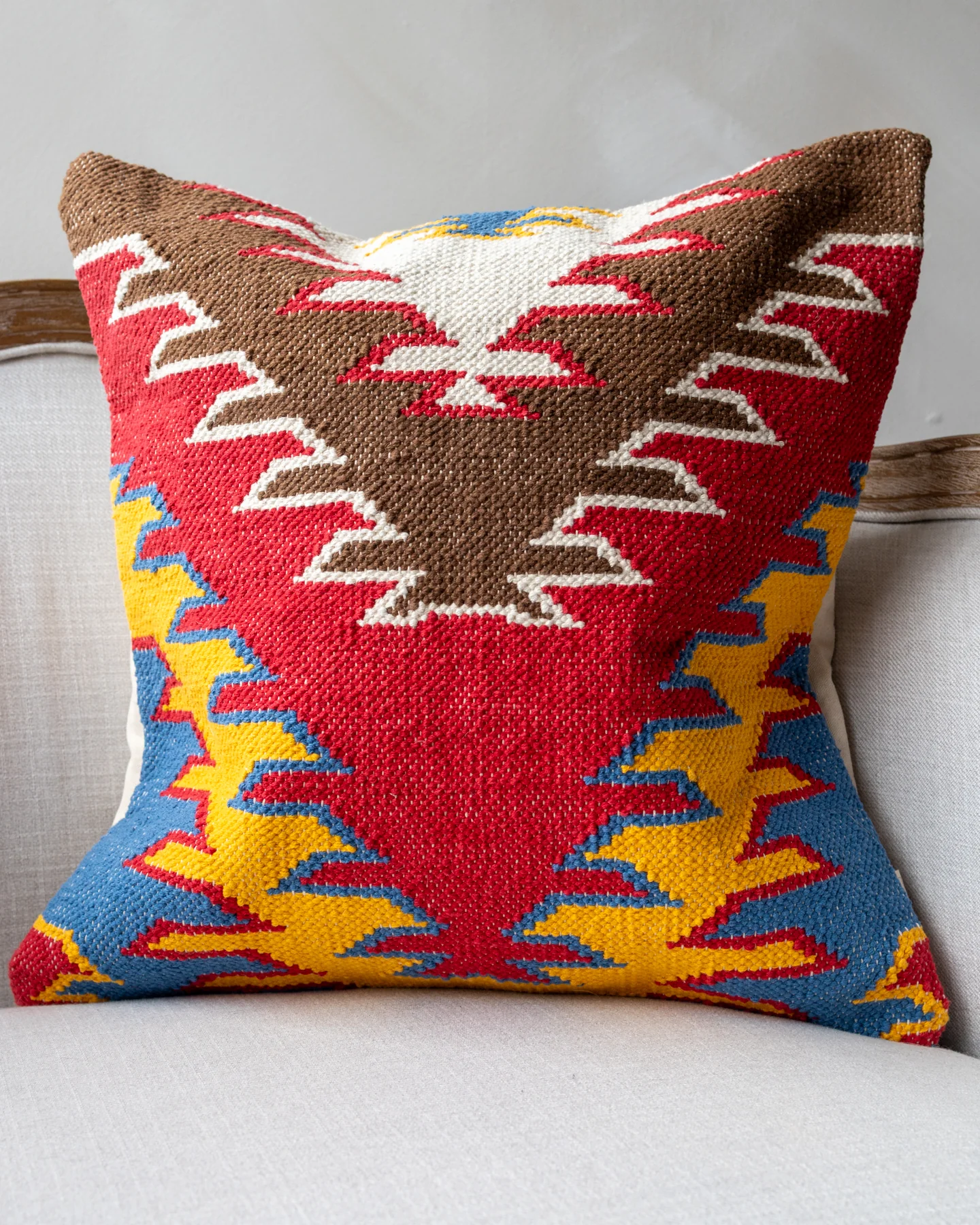 Prime Organic Cotton Kilim Throw Pillow - Image 3