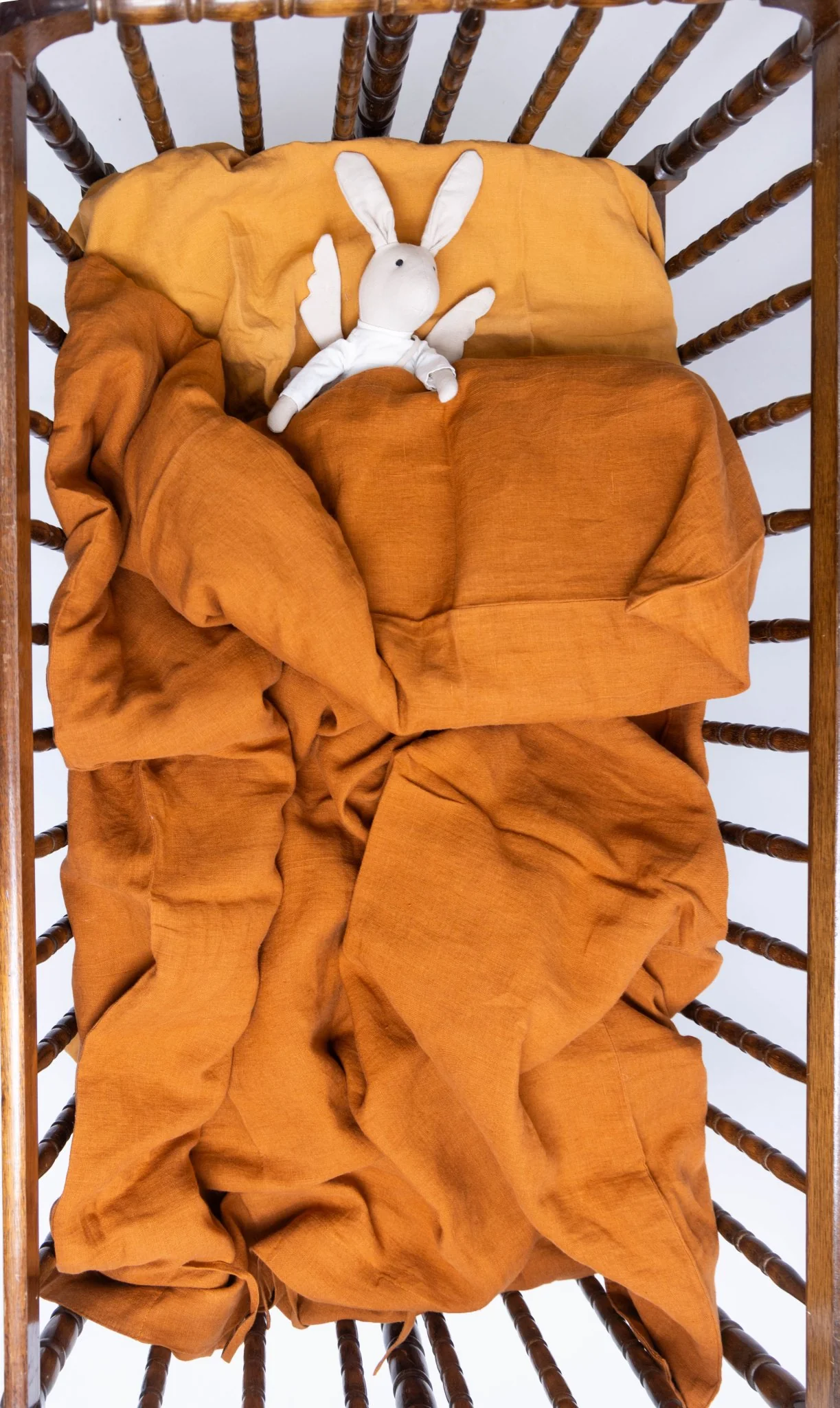 Sadie Organic Belgian Flax Linen Fitted Crib Sheet - Image 4