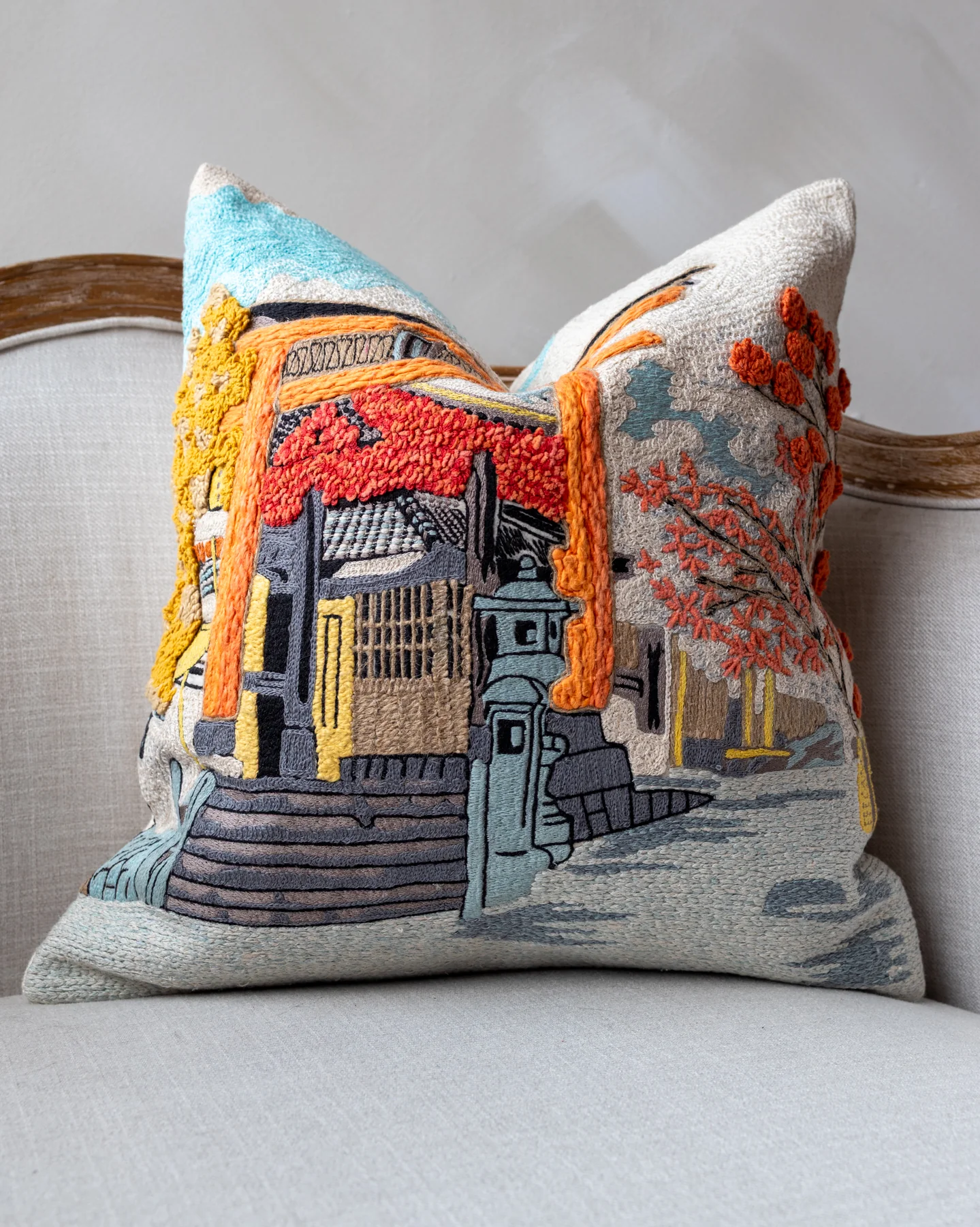 Sakura Organic Cotton Throw Pillow - Image 3