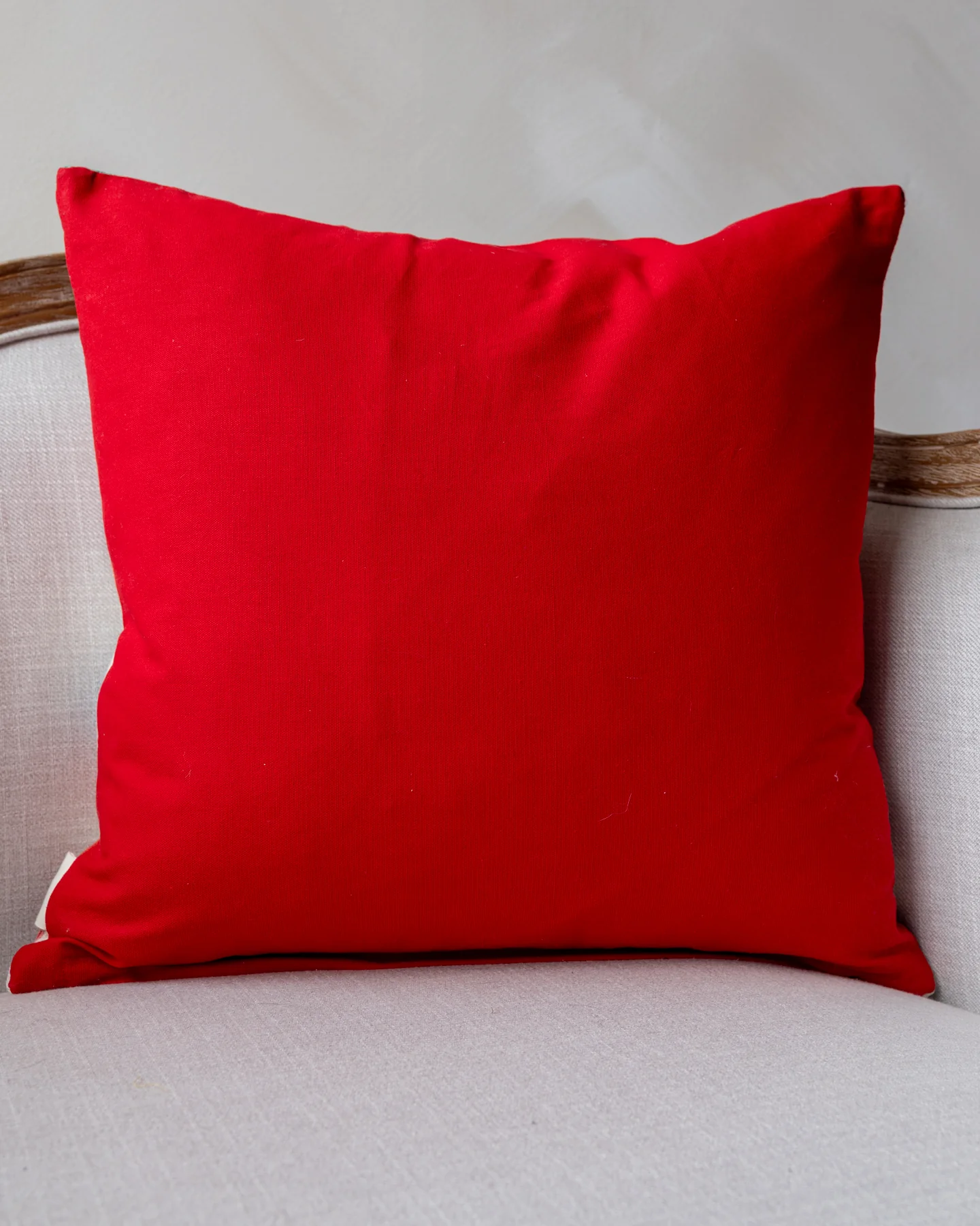 Samara Embroidered Organic Cotton Floral Throw Pillow - Image 3