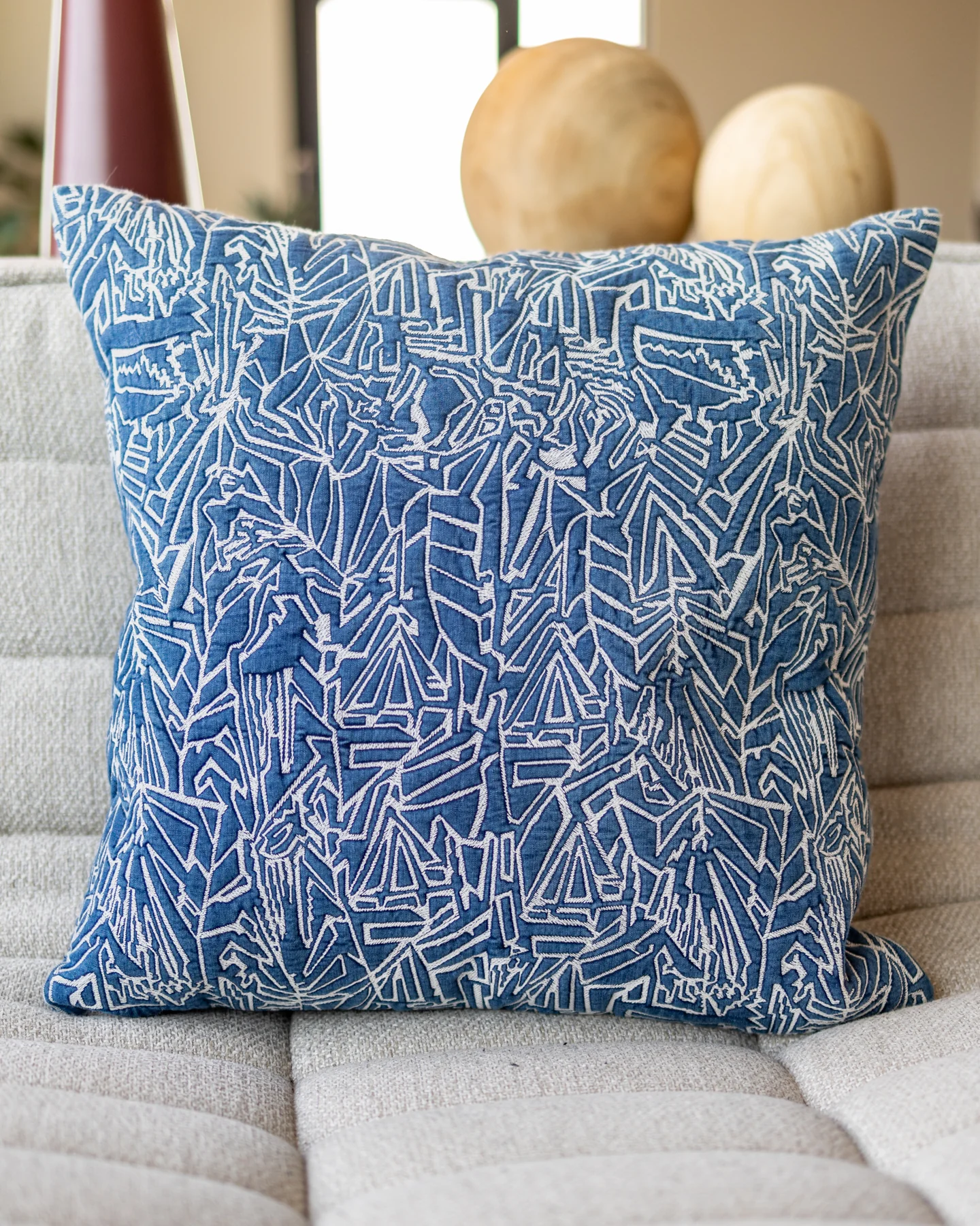Sammy Organic Cotton Throw Pillow - Image 3
