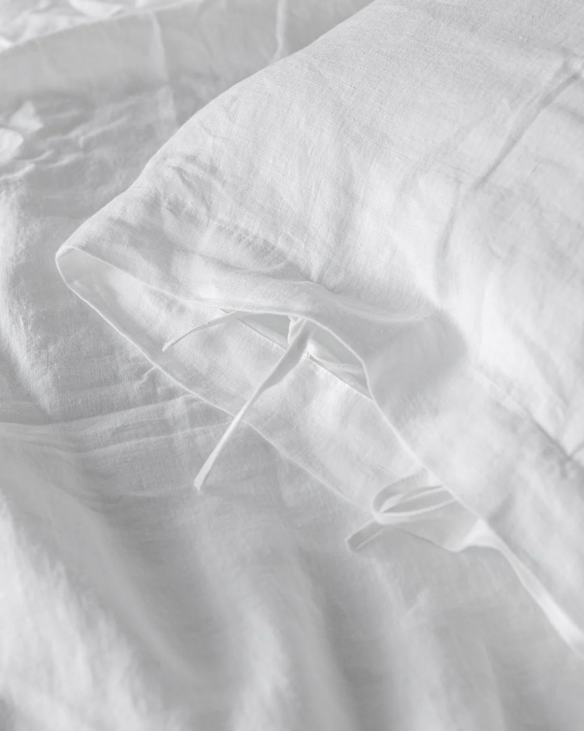 Sofia Organic Belgian Flax Linen Bedding Set with Ties - Image 3