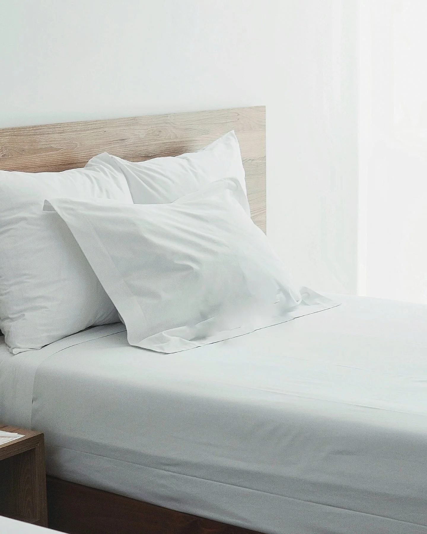 Willow Organic Cotton Percale Queen White Pillow Sham - 300 TC - Image 3
