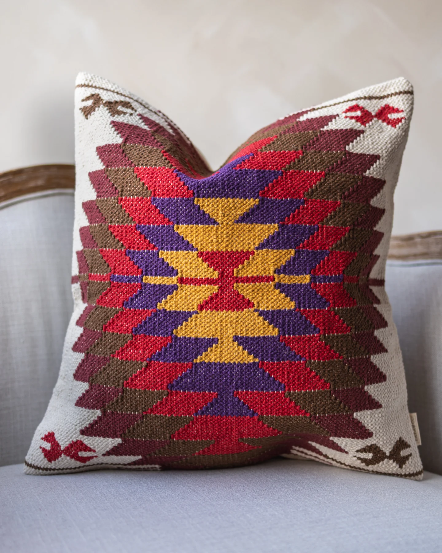 Xyla Organic Cotton Kilim Throw Pillow $100 Today Only
