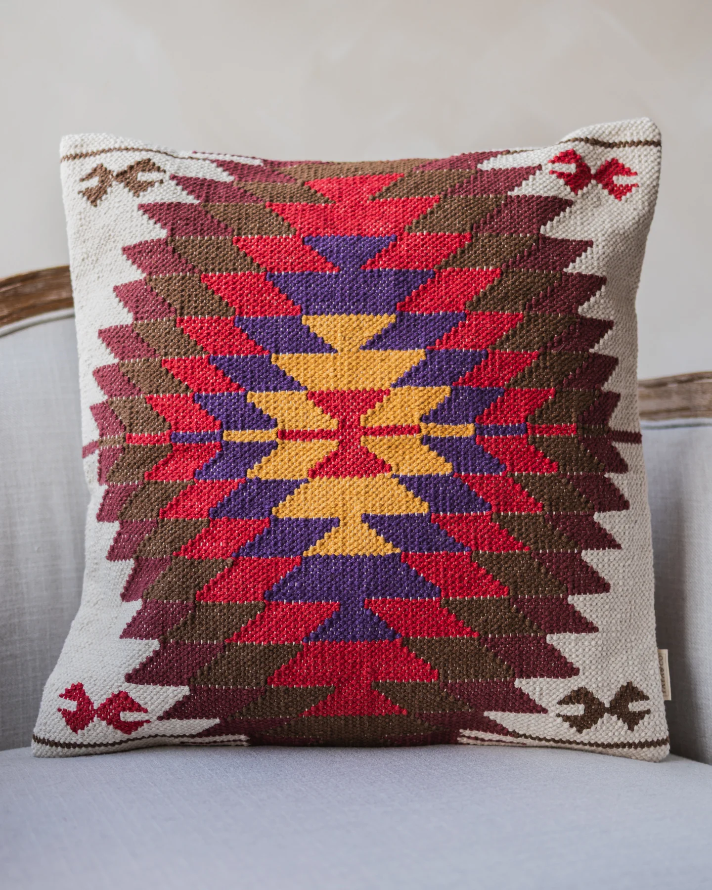 Xyla Organic Cotton Kilim Throw Pillow $100 Today Only - Image 3