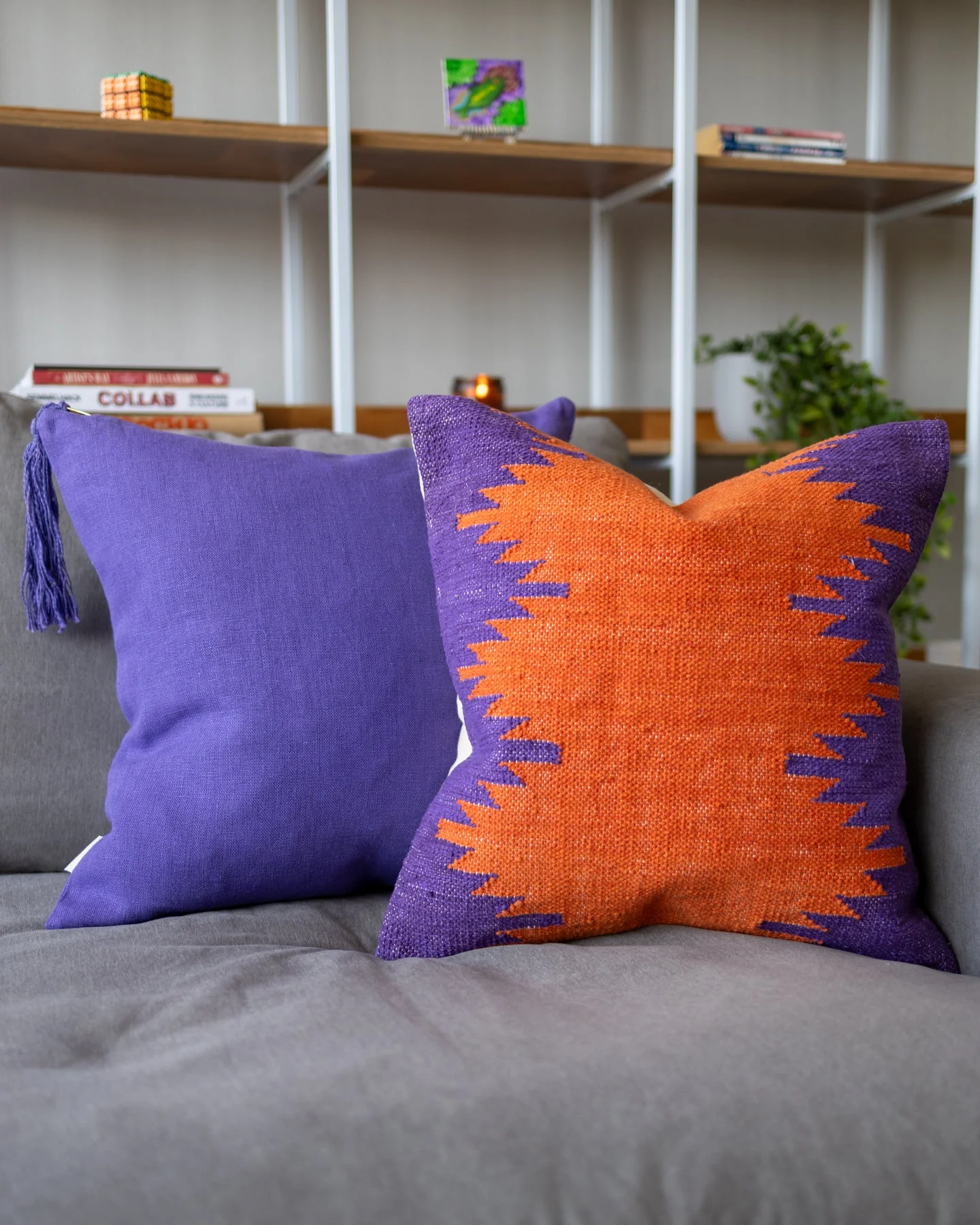 Zayne Organic Cotton Kilim Throw Pillow - Image 4