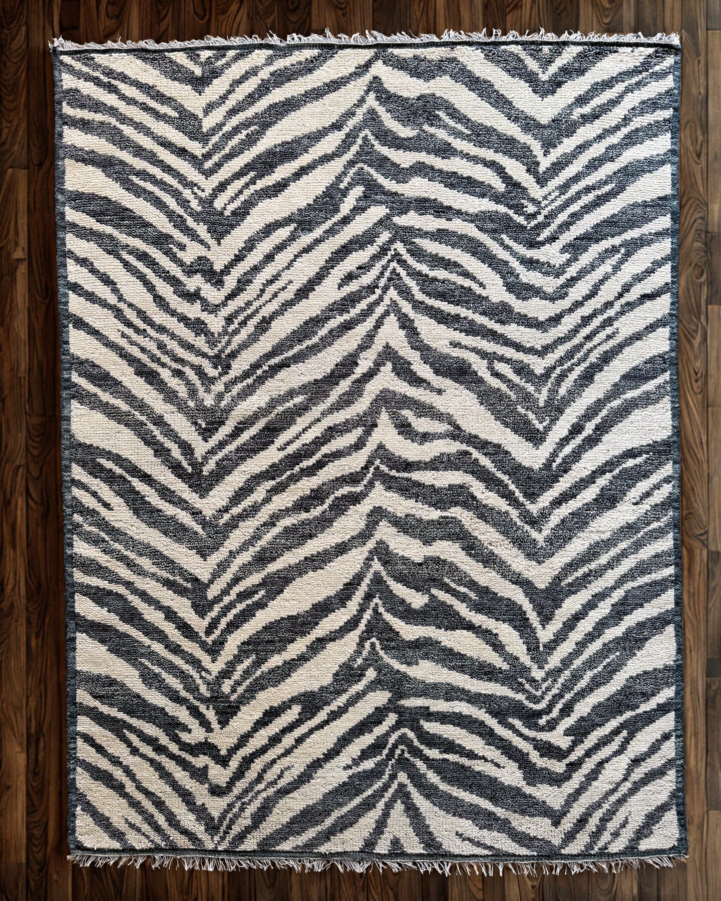 Zebra Organic Wool Handknotted Rug - Image 2