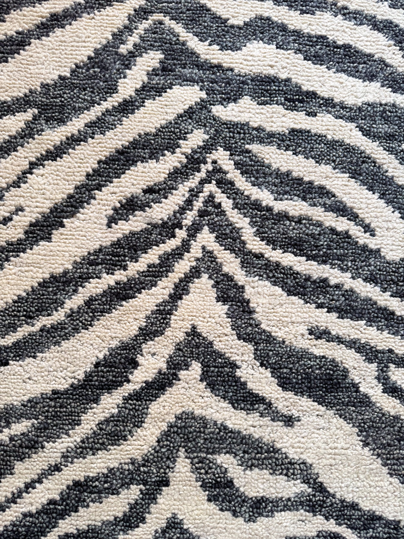 Zebra Organic Wool Handknotted Rug - Image 4