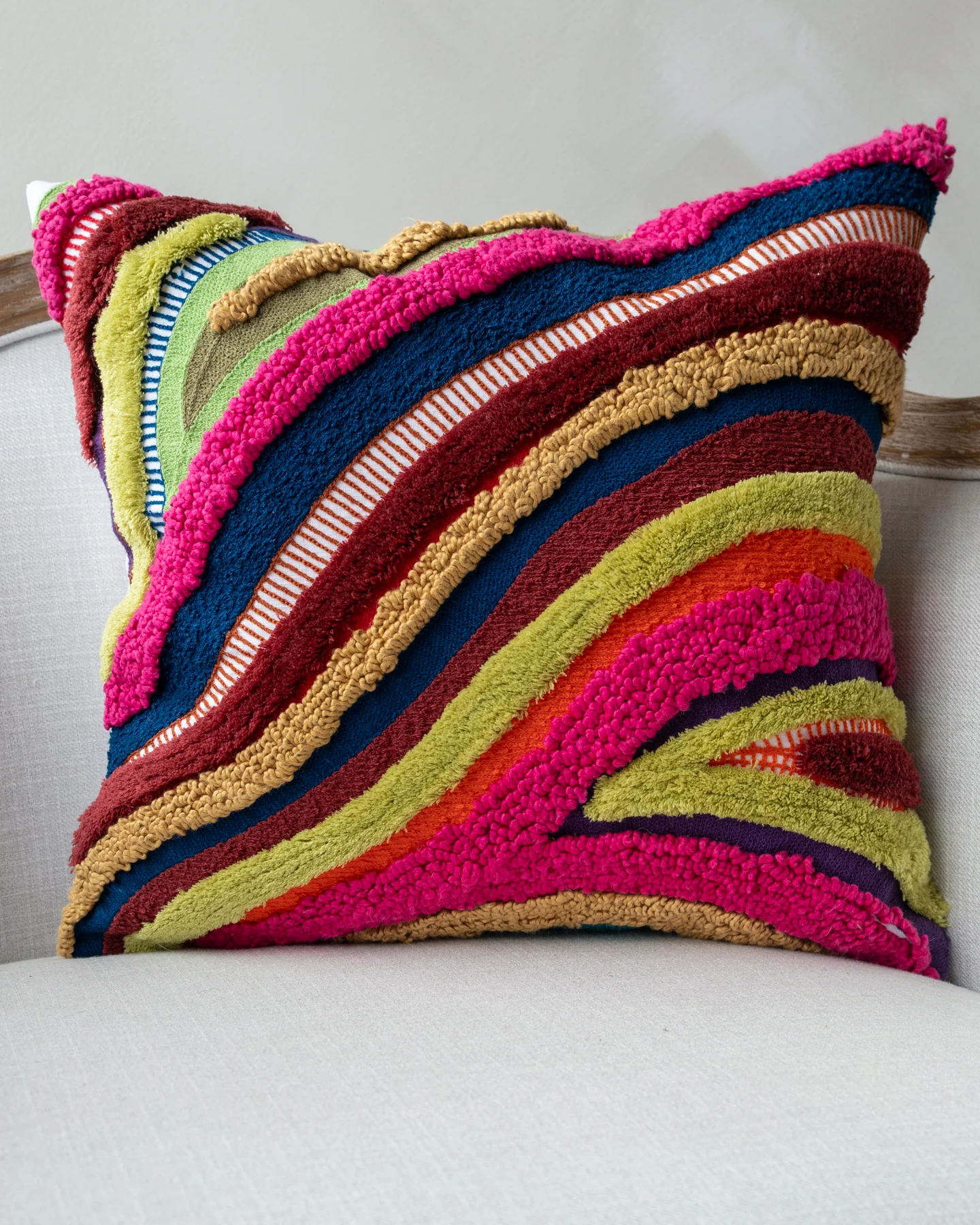 Zola Organic Cotton Abstract Throw Pillow - Image 3